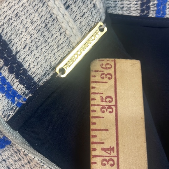 rebecca minkoff twill pencil skirt grey, white and blues size 0 70% cotton skirt - Picture 7 of 10